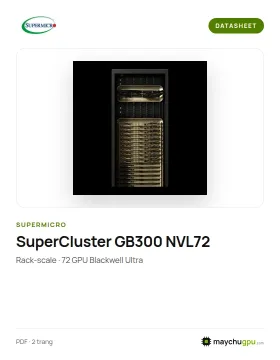 Datasheet Supermicro SuperCluster NVIDIA GB300 NVL72